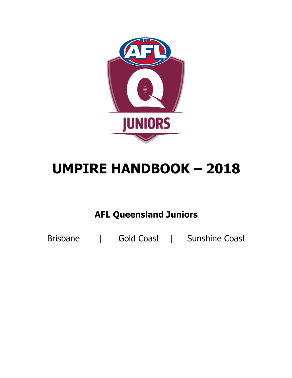 Umpire Handbook – 2018