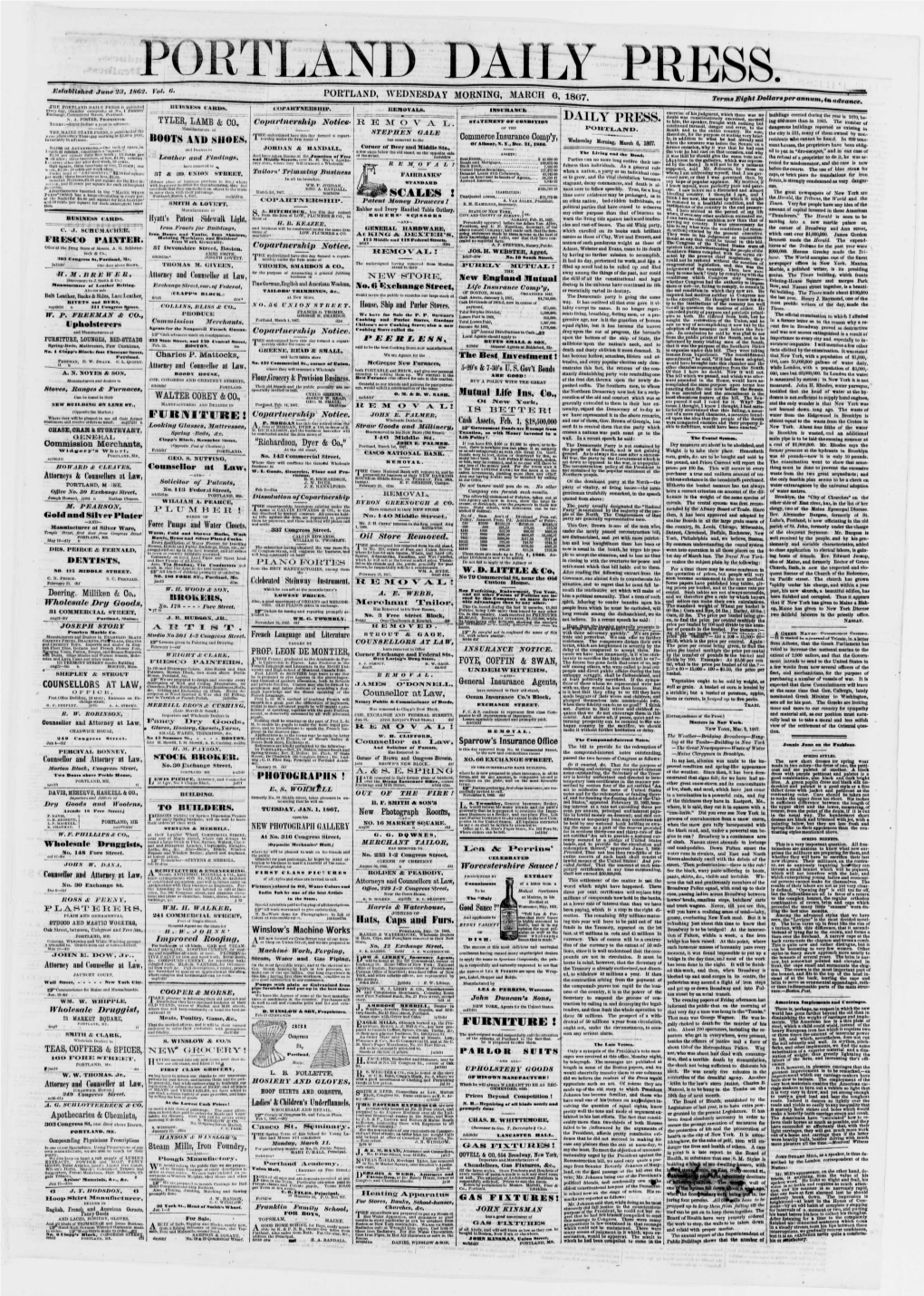 Portland Daily Press: March 06,1867