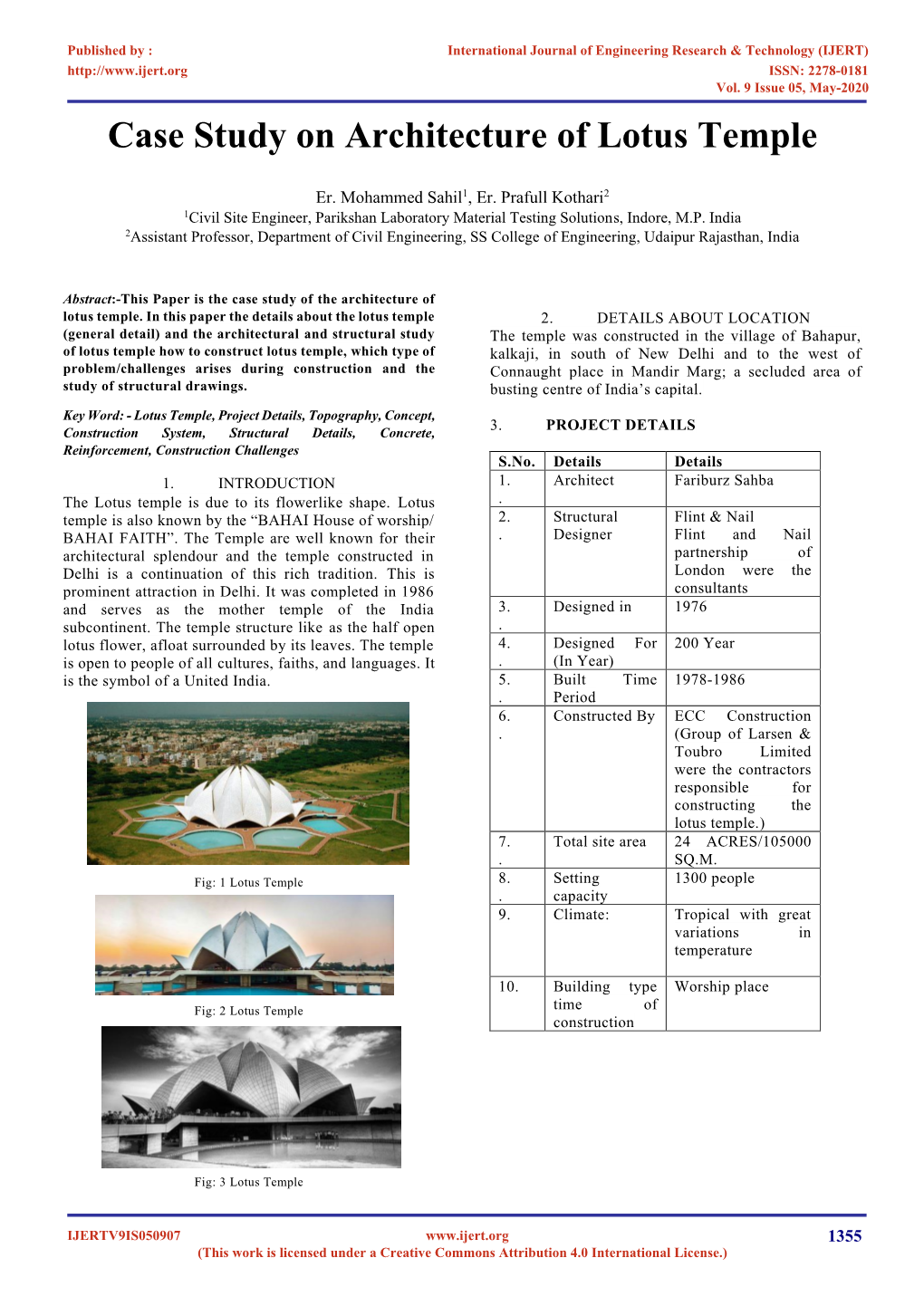 Case Study on Architecture of Lotus Temple