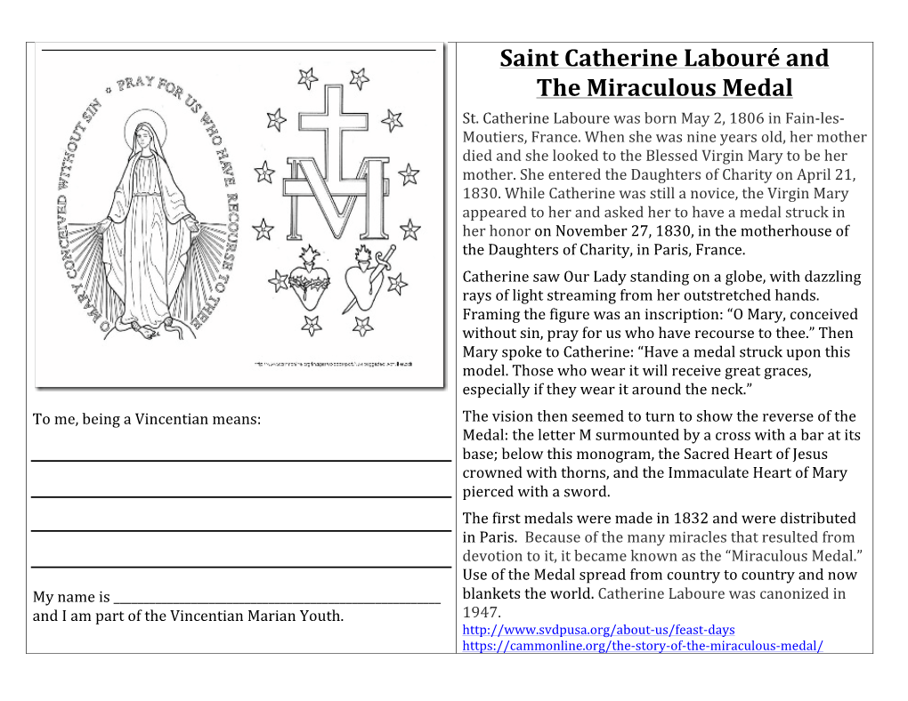 Saint Catherine Labouré and the Miraculous Medal