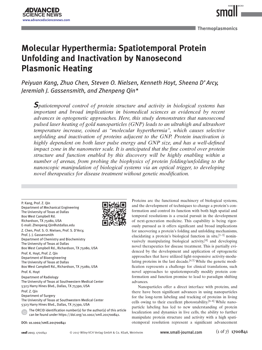 Spatiotemporal Protein Unfolding and Inactivation by Nanosecond Plasmonic Heating