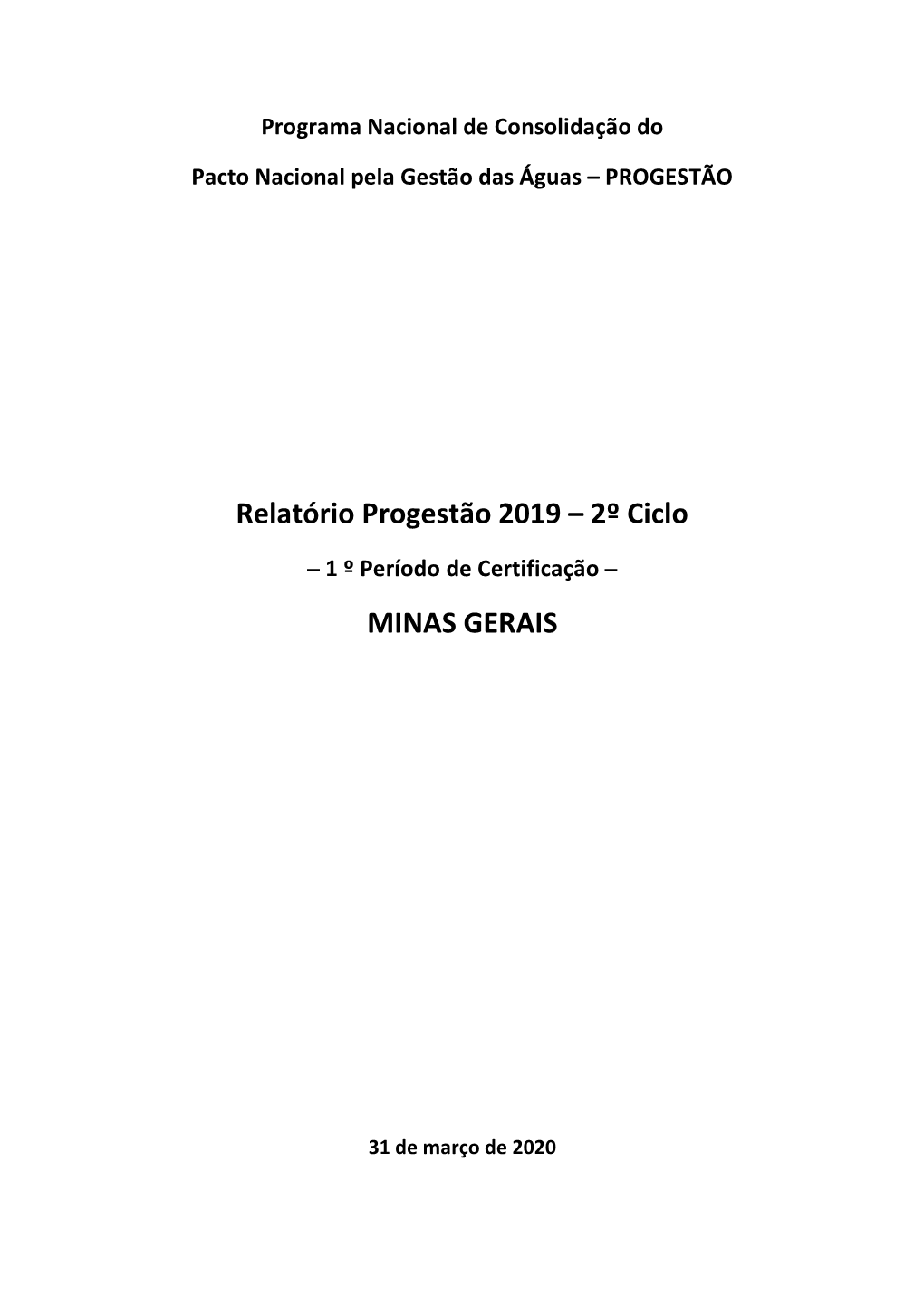 Relatório Progestão 2019 – 2º Ciclo