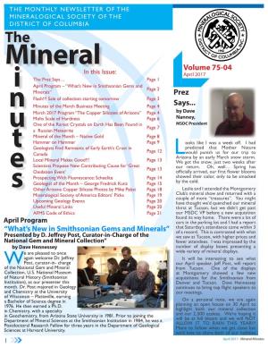 Mineral Minutes April 2017.Pdf