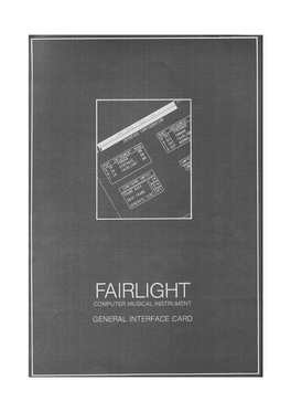 Fairlight Fairlight CMI Iix MIDI Manual