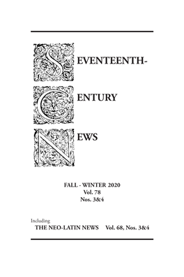 Seventeenth-Century News