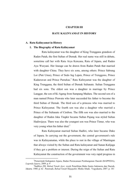 Conflict Resolution of Ratu Kalinyamat