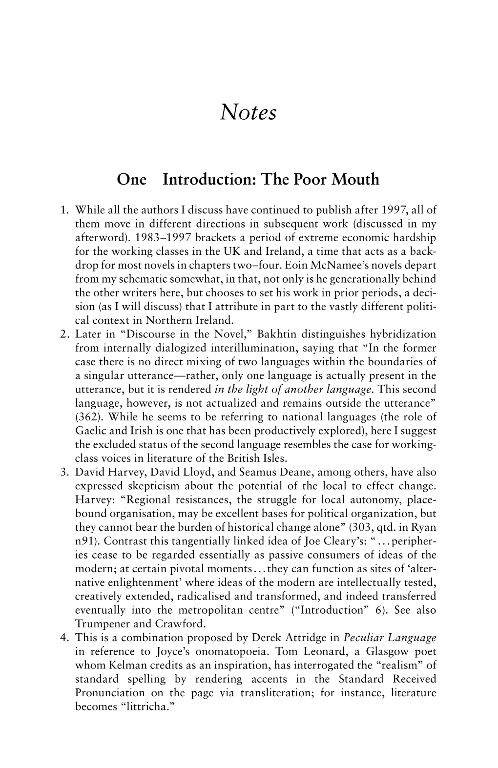 One Introduction: the Poor Mouth