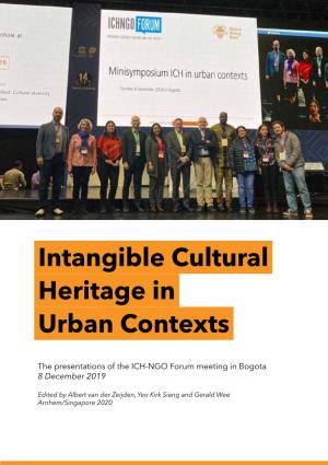Intangible Cultural Heritage in Urban Contexts