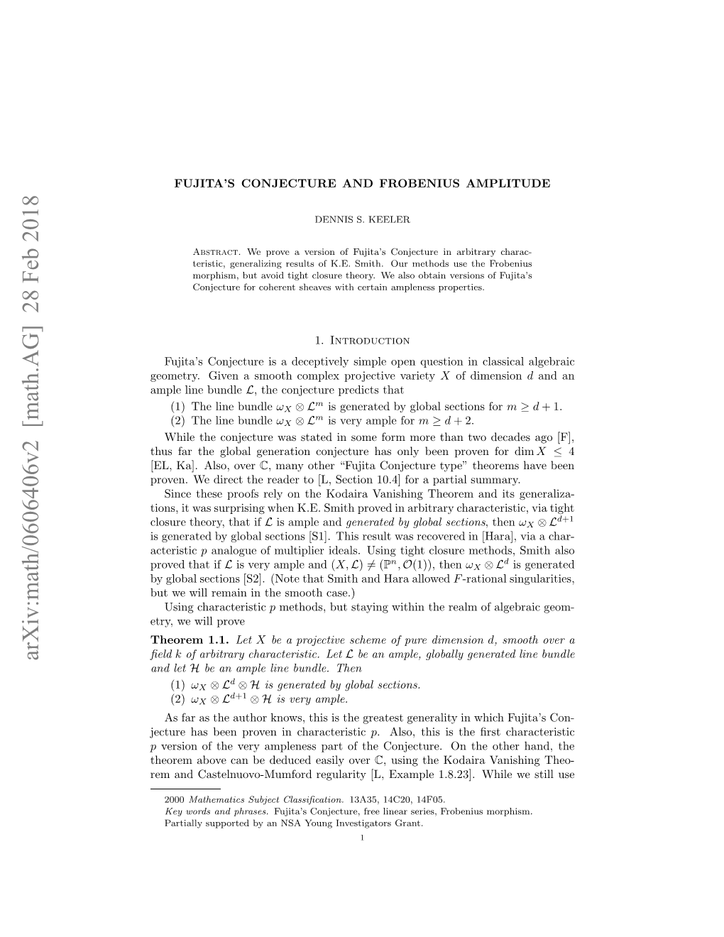 Arxiv:Math/0606406V2