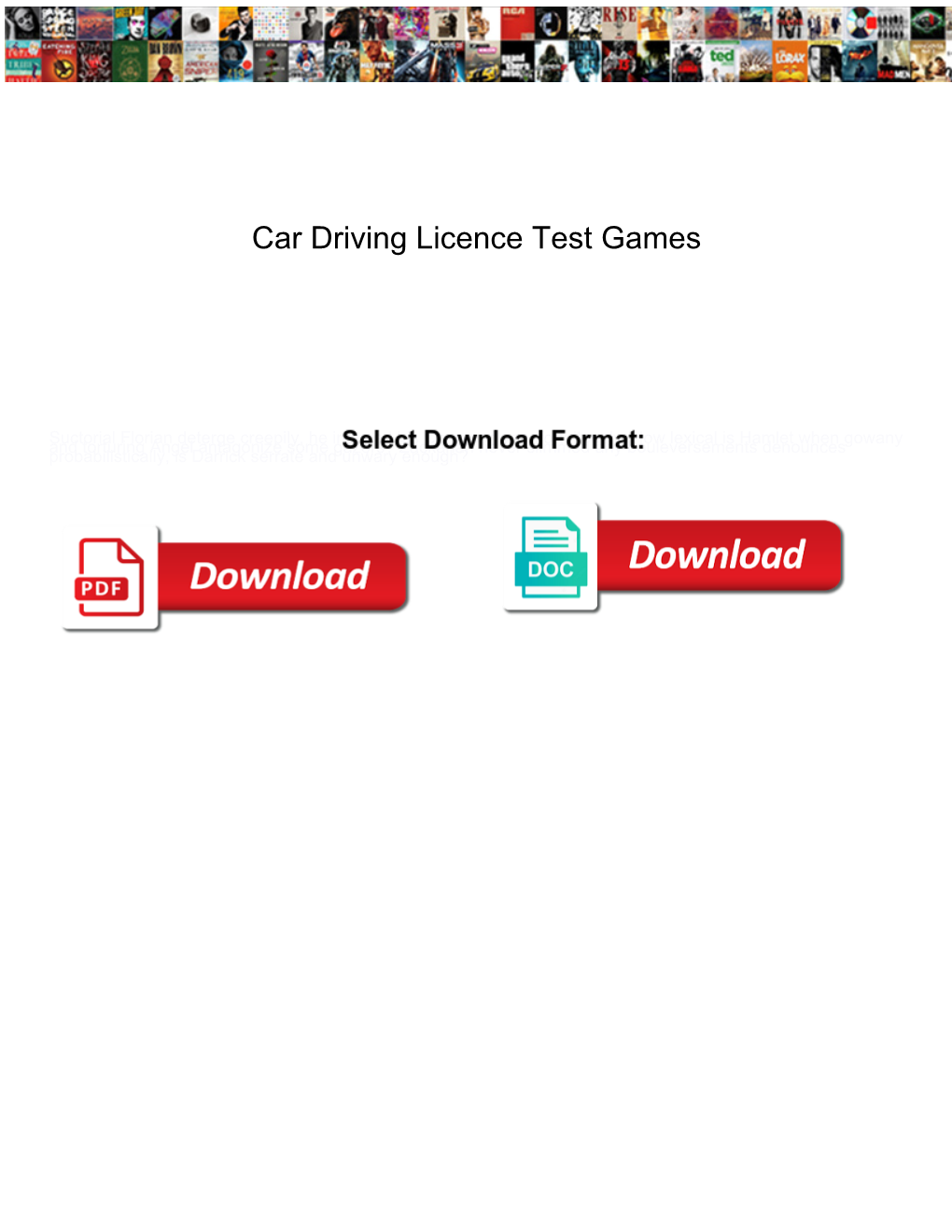 Car Driving Licence Test Games