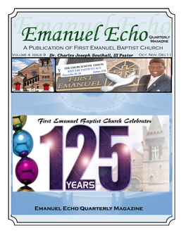 First Emanuel Baptist Church Volume 4 Issue 9 Dr