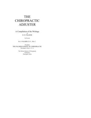 The Chiropractic Adjuster (1921)