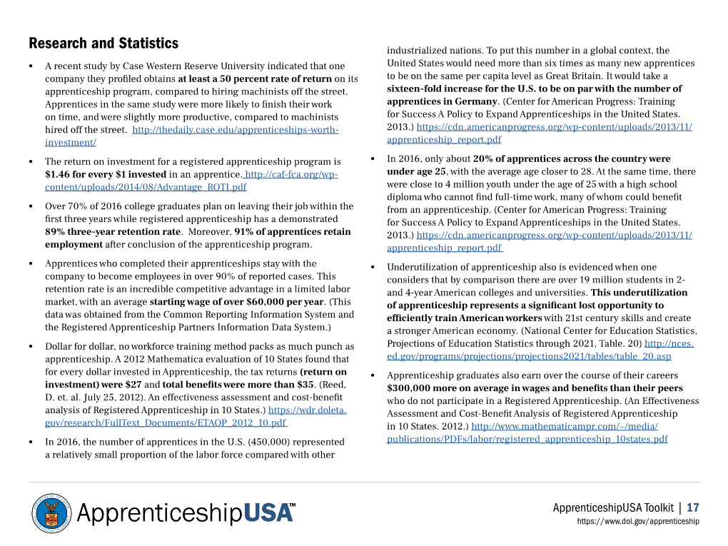 Research and Statistics Industrialized Nations