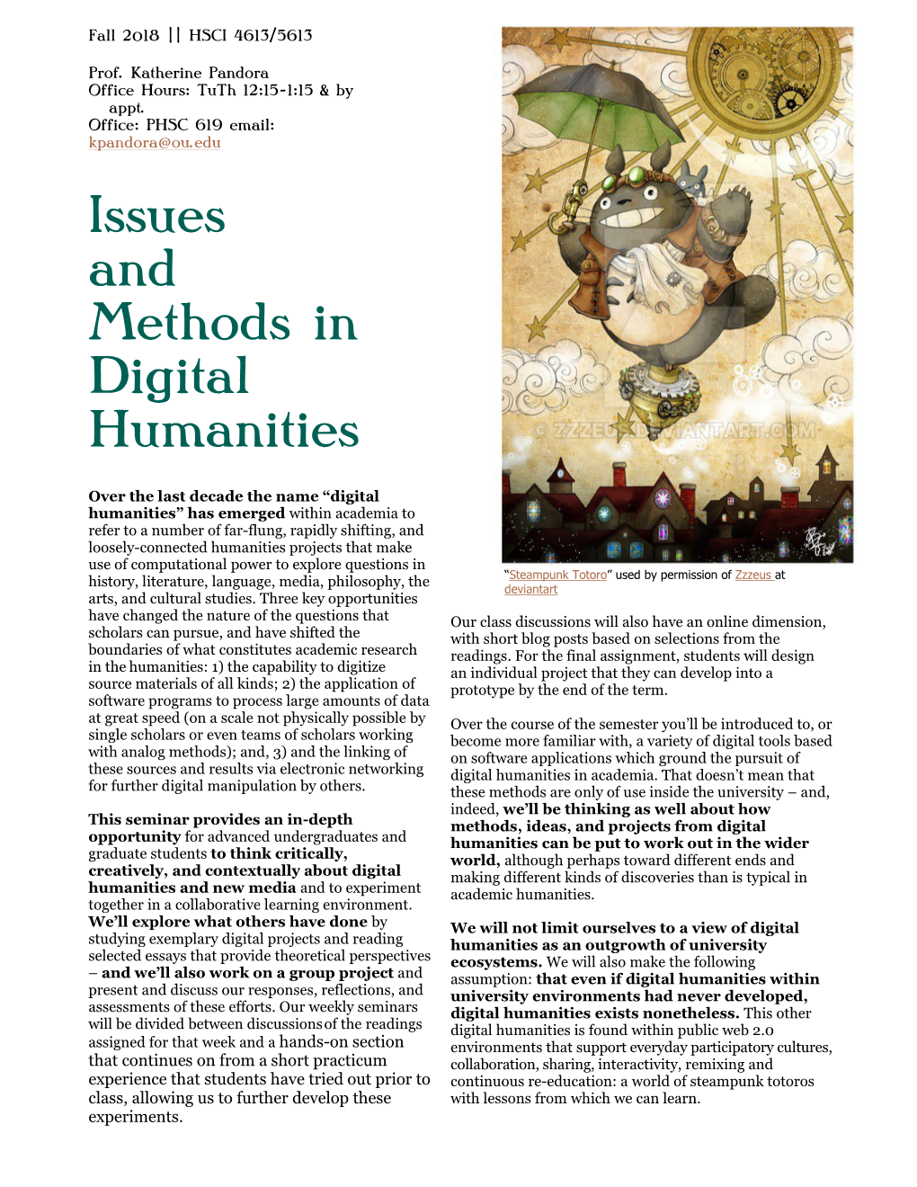 Issues and Methods in Digital Humanities