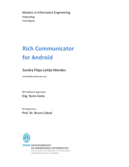 Rich Communicator for Android
