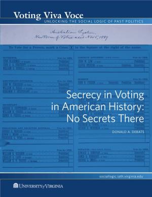 F Public Voting, Secrecy Historic #4.Indd
