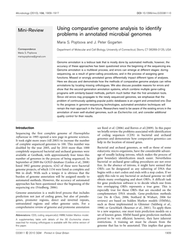 Using Comparative Genome Analysis to Identify Problems in Annotated Microbial Genomes