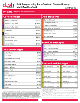 Dish Tv Mdu Packages & Pricing