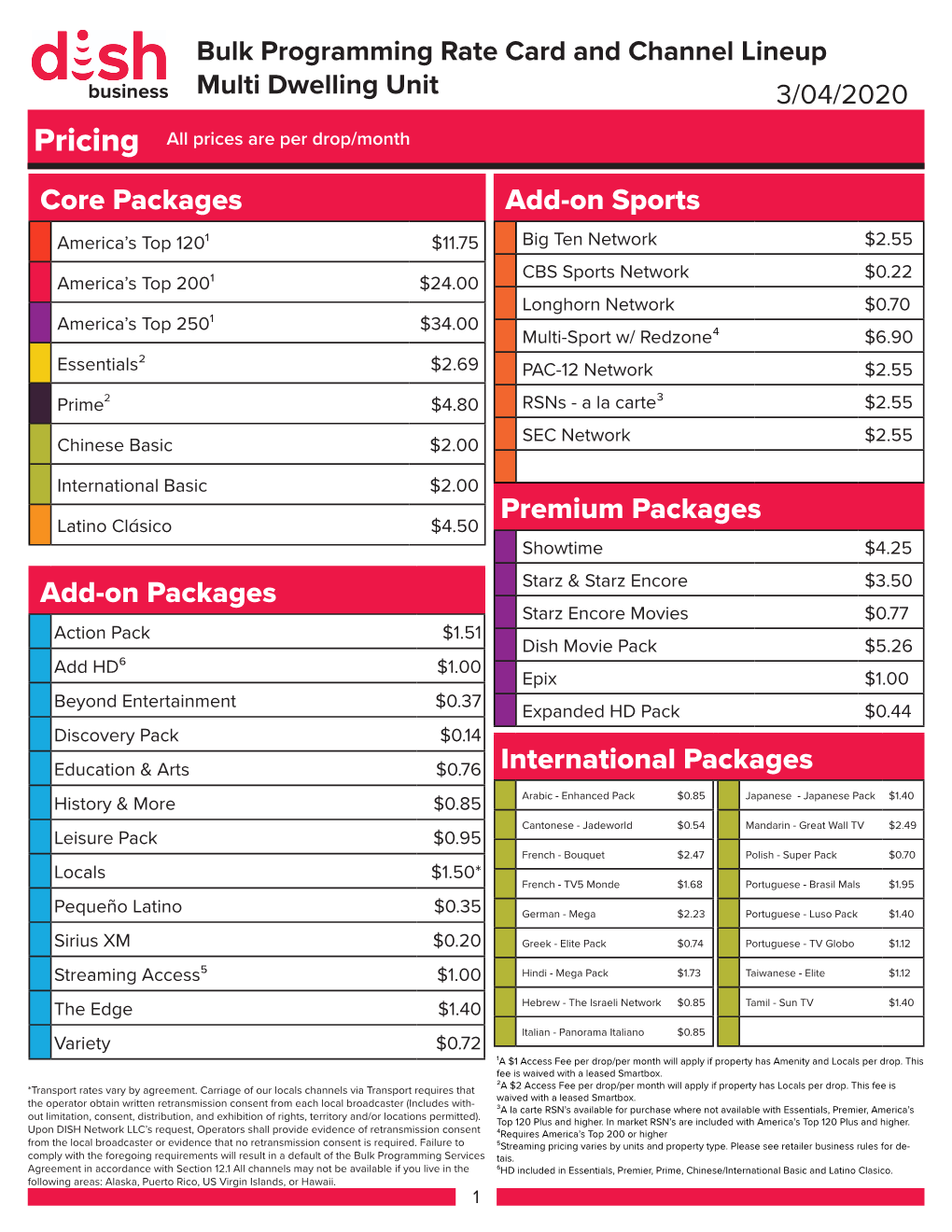 Dish Tv Mdu Packages & Pricing
