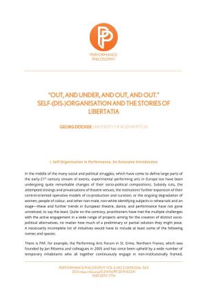 Self-(Dis-)Organisation and the Stories of Libertatia