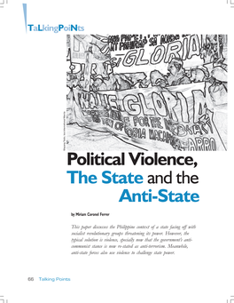 Political Violence, the State and the Anti-State