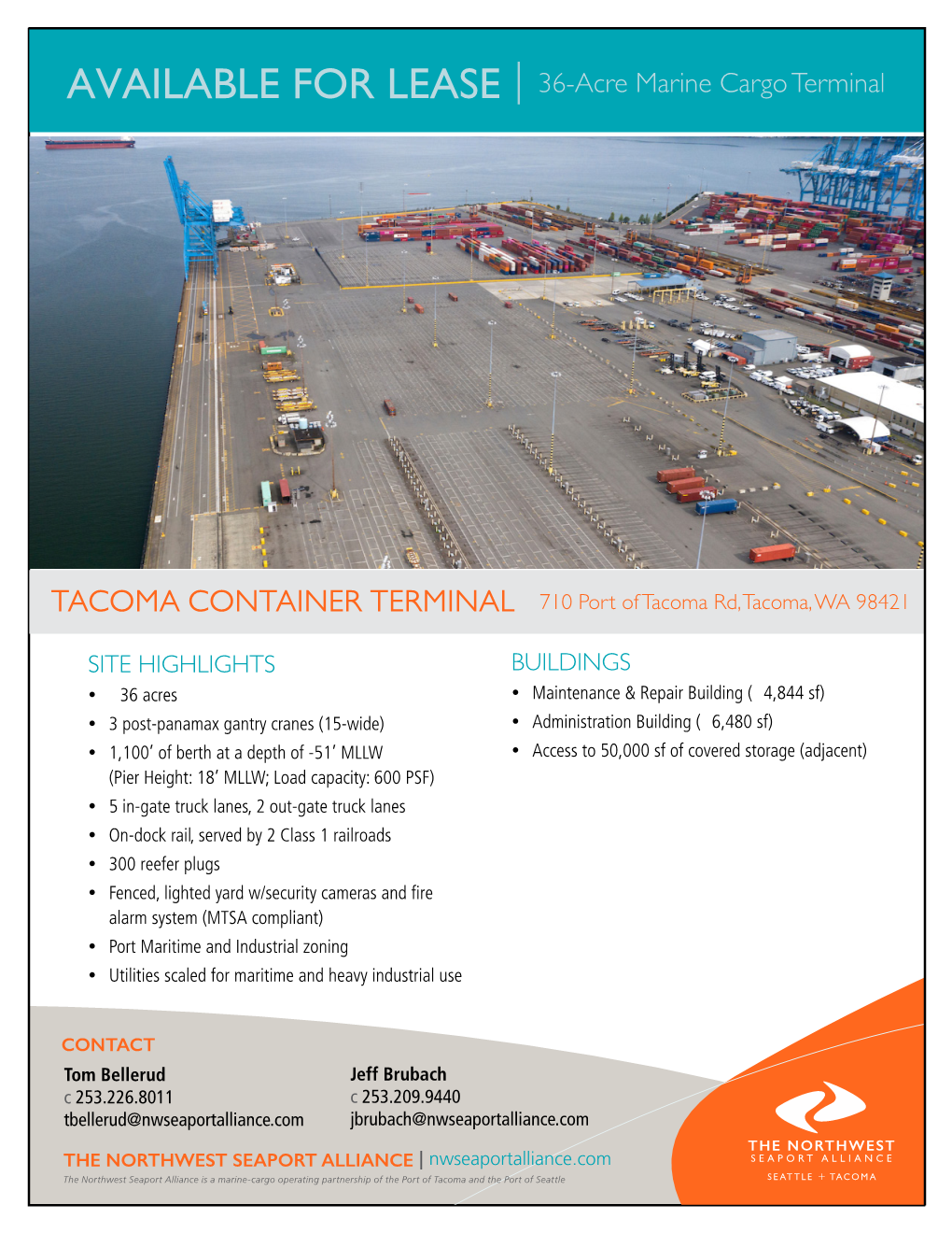 AVAILABLE for LEASE | 36-Acre Marine Cargo Terminal