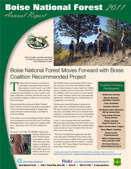 BOISE NATIONAL FOREST Annual Report 2011