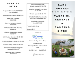Lake Murray Vacation Rentals & Camping Sites