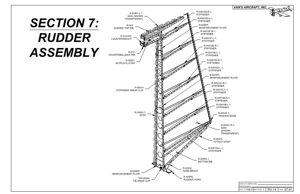 Section 7: Rudder Assembly