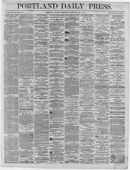 Portland Daily Press: February 20,1865