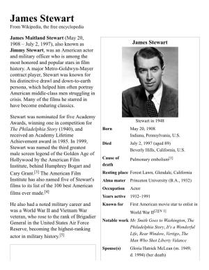 James Stewart from Wikipedia, the Free Encyclopedia