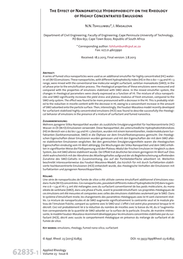 The Effect of Nanoparticle Hydrophobicity on the Rheology of Highly Concentrated Emulsions