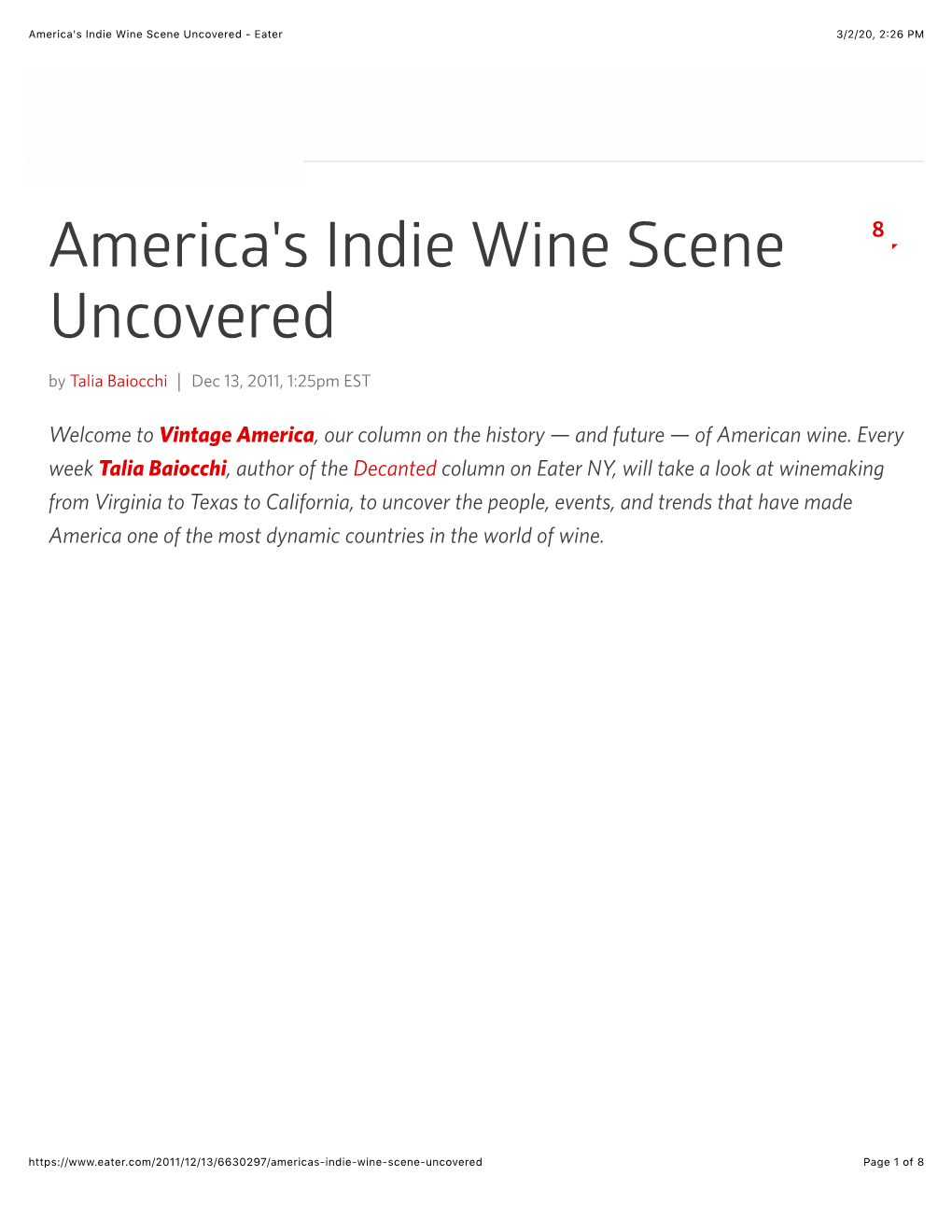 America's Indie Wine Scene Uncovered - Eater 3/2/20, 2'26 PM