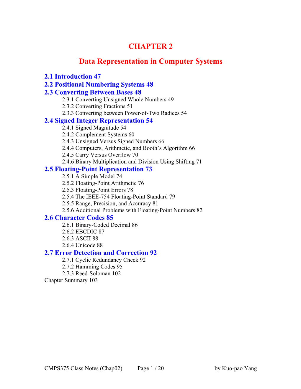 Data Representation in Computer Systems