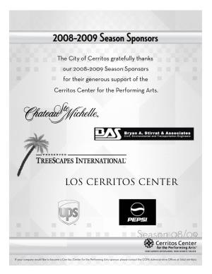 2008–2009 Season Sponsors