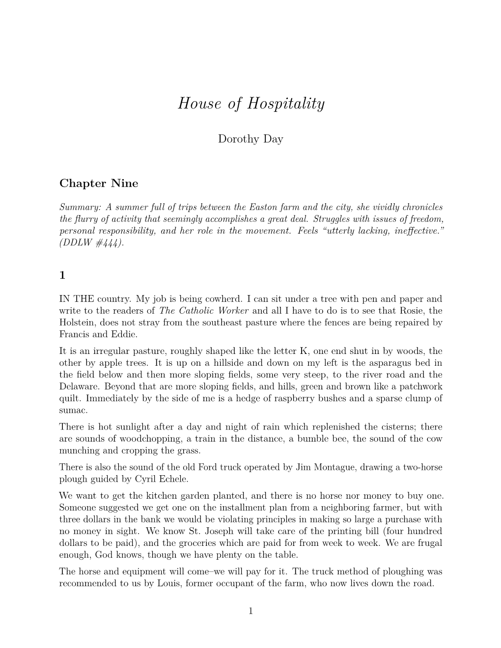 House of Hospitality