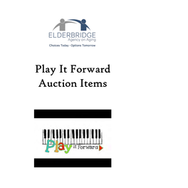 Play It Forward Auction Items
