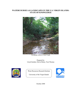 Watercourses As Landscapes in the US Virgin Islands