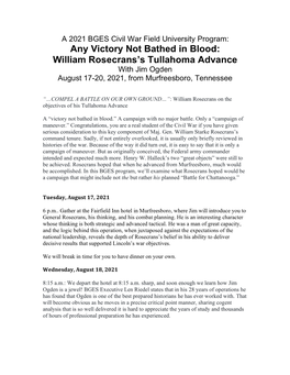 William Rosecrans's Tullahoma Advance
