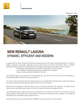 New Renault Laguna Dynamic, Efficient and Modern