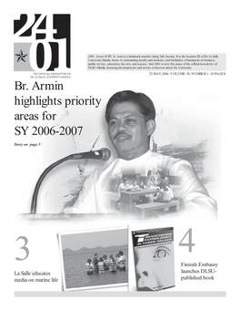 Br. Armin Highlights Priority Areas for SY 2006-2007