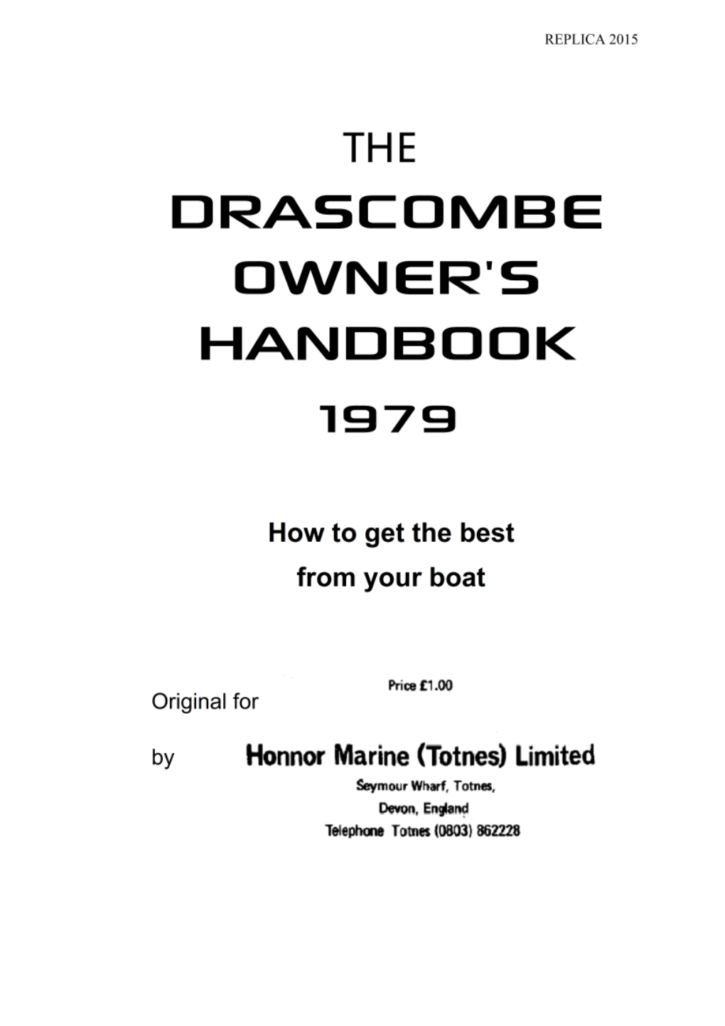 Drascombe Handbook
