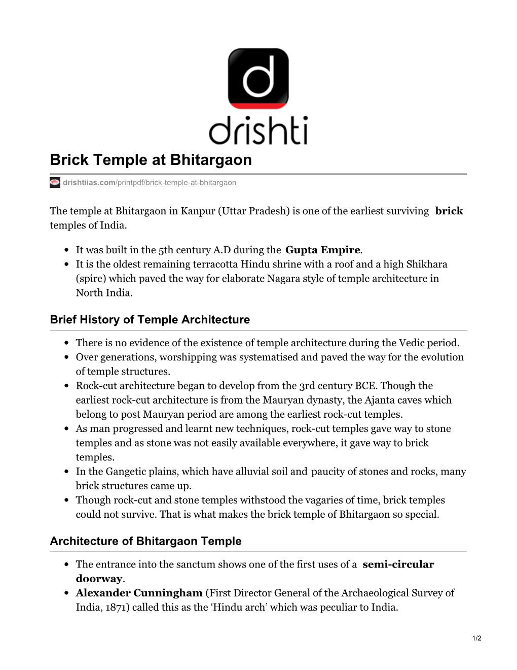 Brick Temple at Bhitargaon