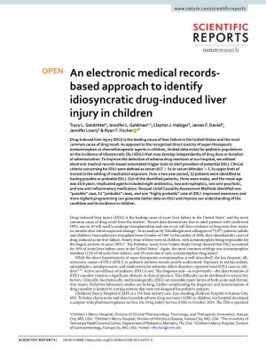 An Electronic Medical Records-Based Approach to Identify Idiosyncratic