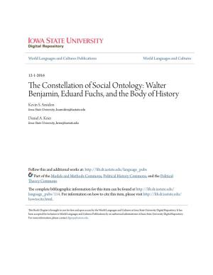Walter Benjamin, Eduard Fuchs, and the Body of History Kevin S