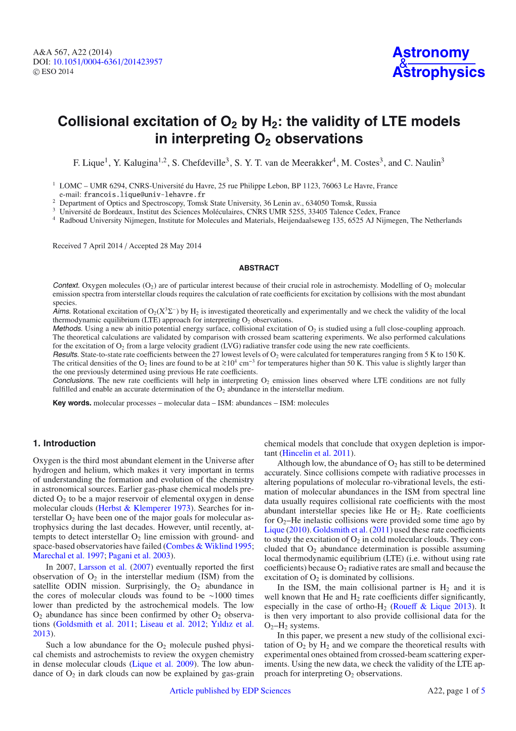 Collisional Excitation of O2 by H2: the Validity of LTE Models in Interpreting O2 Observations