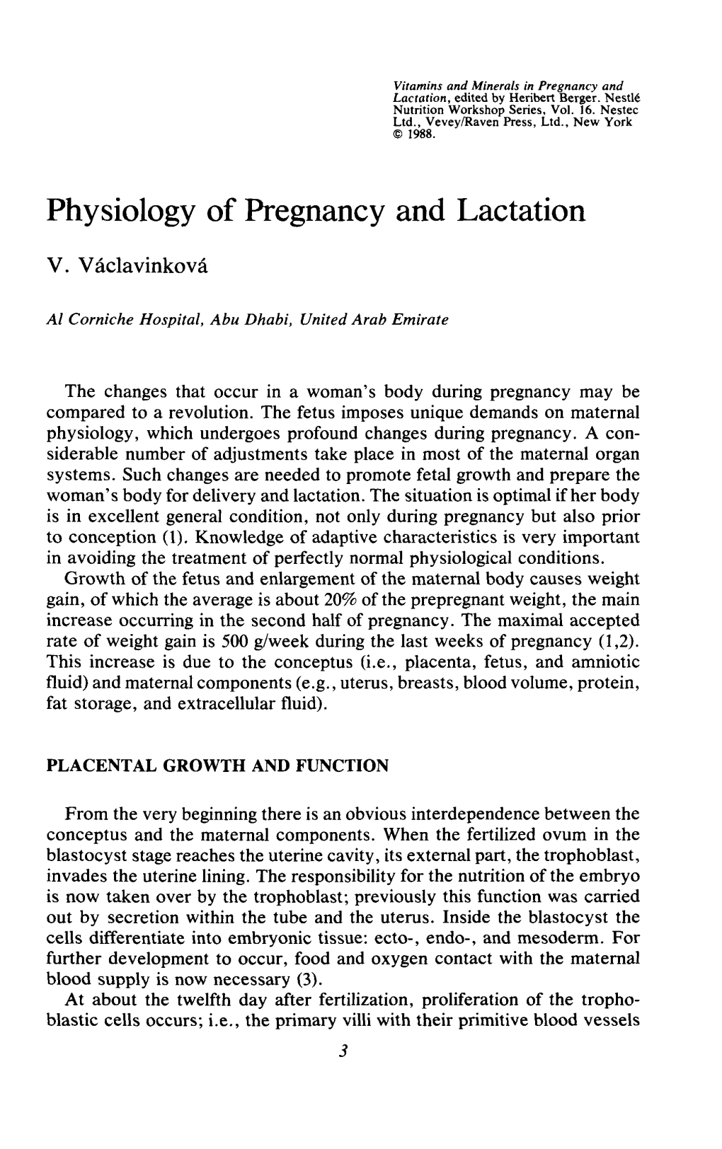 Physiology of Pregnancy and Lactation