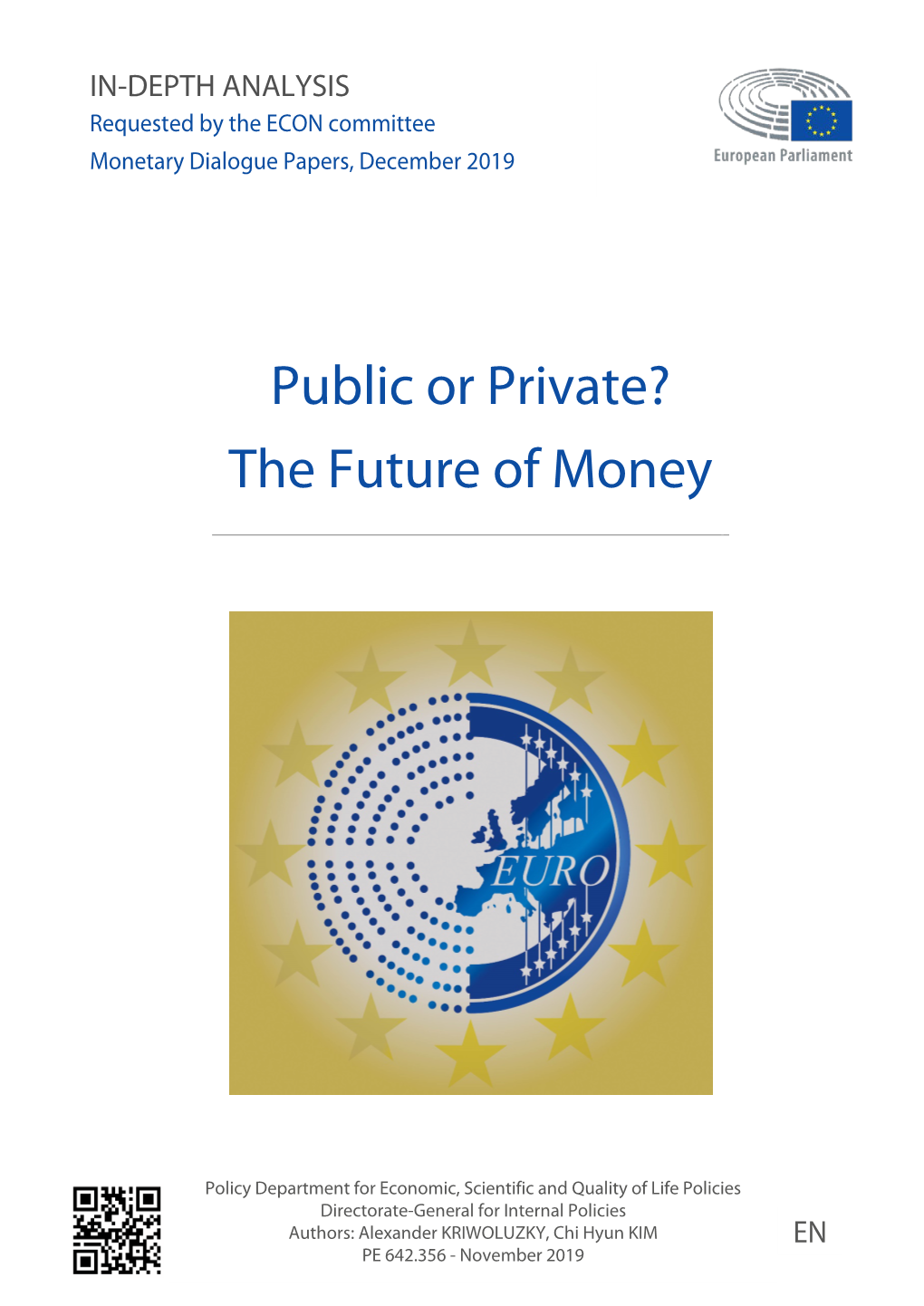 Public Or Private? the Future of Money