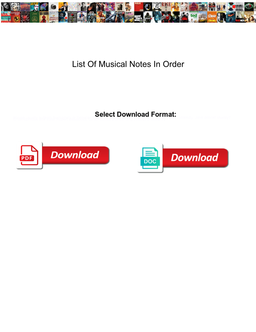 List Of Musical Notes In Order DocsLib
