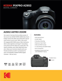 Kodak Pixpro Az652 Digital Camera
